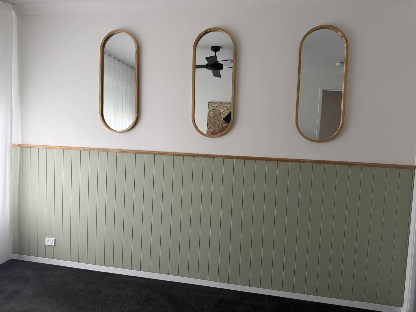 Sage Wainscoting Feature Wall